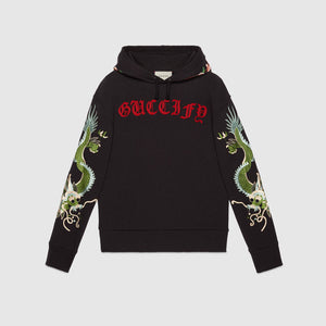 Gucci Guccify Cotton Sweatshirt with Dragons