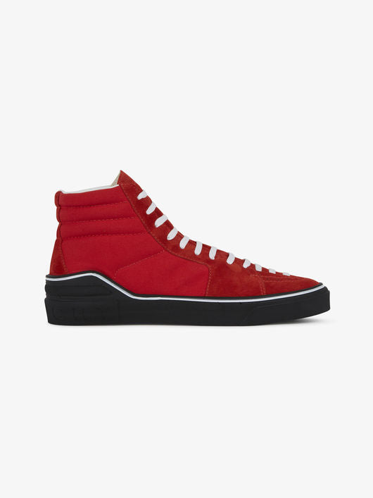 Givenchy High Sneakers in Suede and Canvas