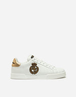 Dolce & Gabbana Portofino Sneakers in Nappa Calfskin with Patches