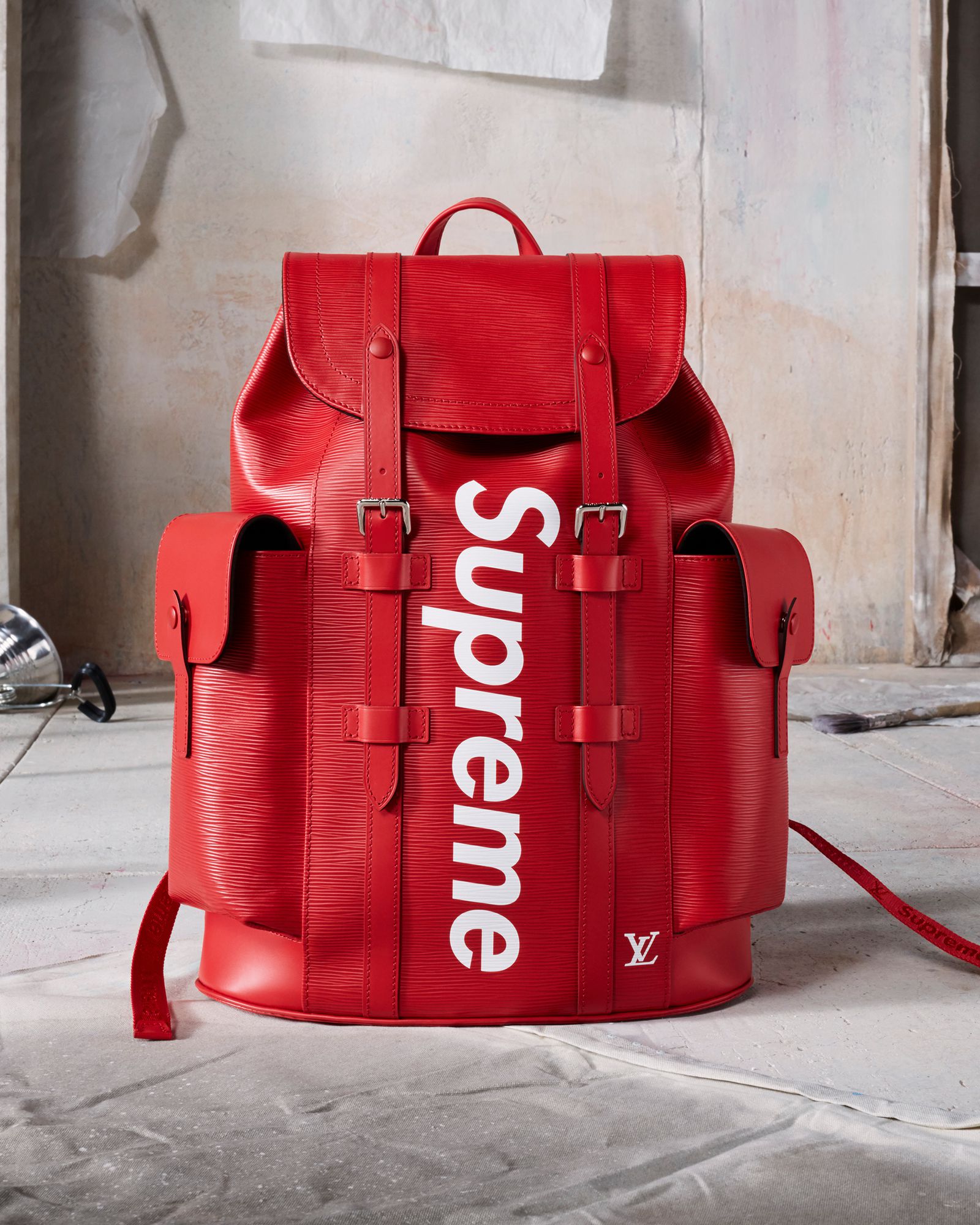 Louis Vuitton x Supreme Christopher Backpack Epi PM Red - US